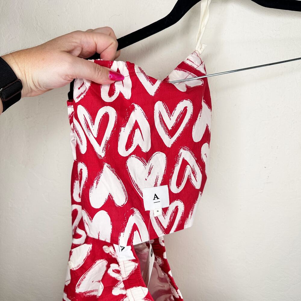 NWT by Anthropologie The Wren Two Piece Heart and Striped Print Boxer Shorts XL - Picture 13 of 16